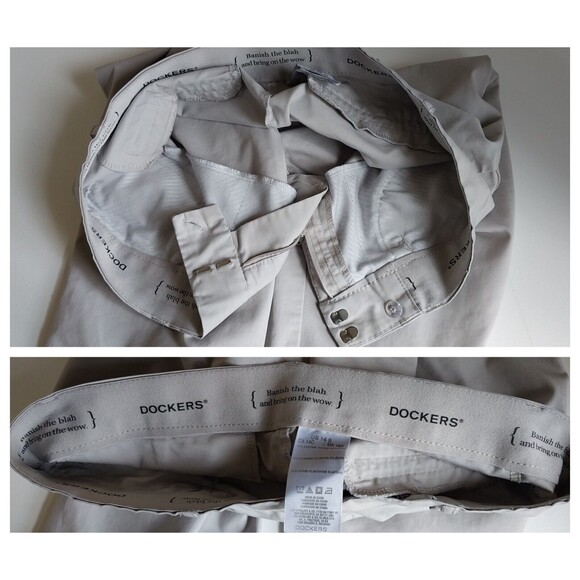 Dockers Womens Size 14S Khaki Beige Chino Pants Twill Comfy Casual Travel Work - Picture 4 of 7